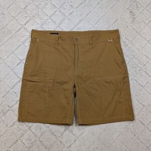 Orvis Shorts Mens 42 Khaki Brown Outdoor Work Water Repellent Field Fish